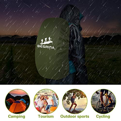Besrina 15-90L Waterproof Backpack Rain Cover with Reflective Safety Strip — view 6