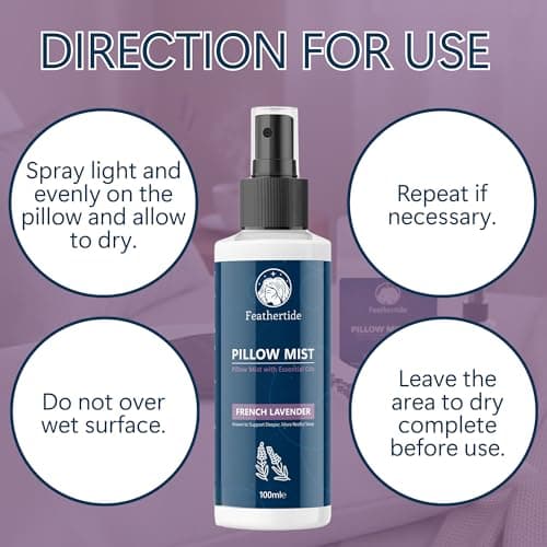 FeatherTide - Lavender Pillow Spray with Mask, 100ml - Relaxation Mist with Comfortable Sleep Mask, Calming Essential Oil Spray for Bedtime and Travel — view 4