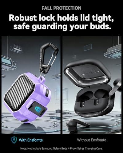 for Samsung Galaxy Buds 4 Pro/Buds 4 Case 2026 with Safty Lock-Purple — view 5