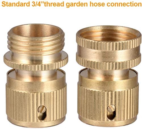 Brass Garden Tap Adaptors Hose Expandable Stretch Fittings Tap Connectors 1/2 Inch and 3/4 Inch Female Threaded Faucet Adapter 3/4" Thread Adapter — view 4