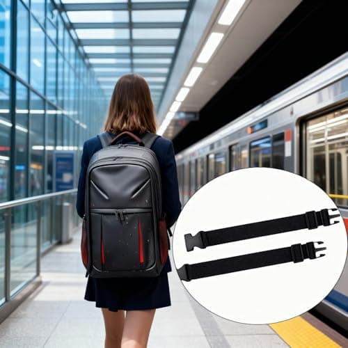 Cuixia Backpack Straps with Buckles, Adjustable Chest Strap, Black 2 Pcs — view 6