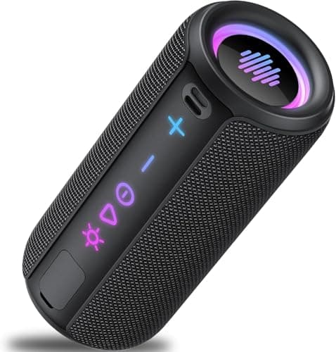 TIMU Bluetooth Speaker Portable Wireless Bluetooth Speakers with HD Stereo Sound, Bluetooth 5.4 TWS Pairing 30H Battery Life with Led Light for Outdoor/Party/Sport/Travel/Gifts.