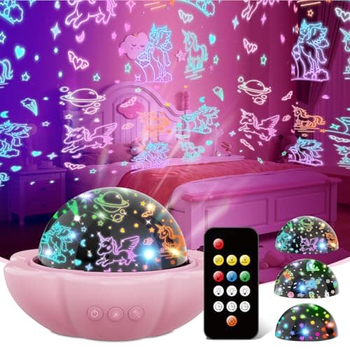Toys for 1-10 Year Old Girls,Unicorn Gifts for Girls Night Light Projector for Kids Toddler Kids Toys Age 1-10 Xmas Stocking Fillers 1-10 Year Old Gifts