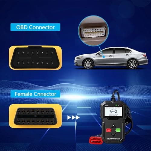 CERRXIAN OBD II OBD2 16Pin Male to Female Diagnostic Universal Convert Extension Cable Adapter (13cm/5.11inch) — view 5