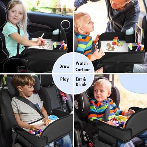 Kids Travel Tray for Toddler Car Seat, Road Trip Activities for Kid, 2Pcs — view 5