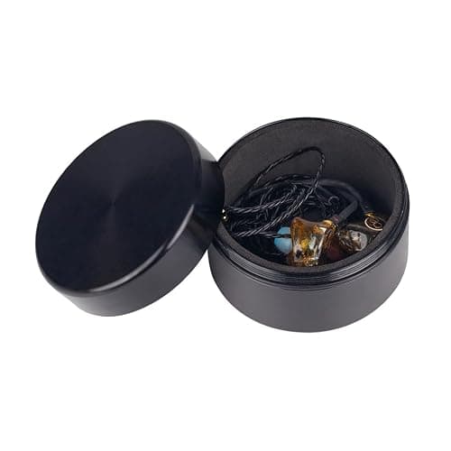 Soundlink Aluminum Alloy Earphone Case Waterproof in Ear Monitor Storage Box with Sponge Lining(Black) — view 3