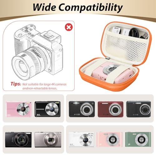 Linpr Digital Camera Case for Kodak PIXPRO FZ45/FZ55/IXNAIQY, Orange — view 3