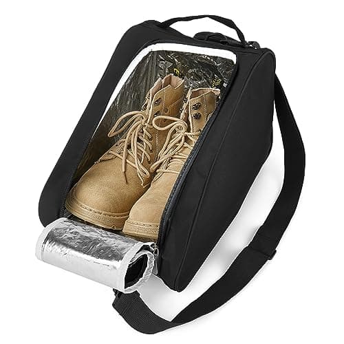 Premium Walking Boot Bag, Waterproof Hiking Boot Shoe Bag (Black)