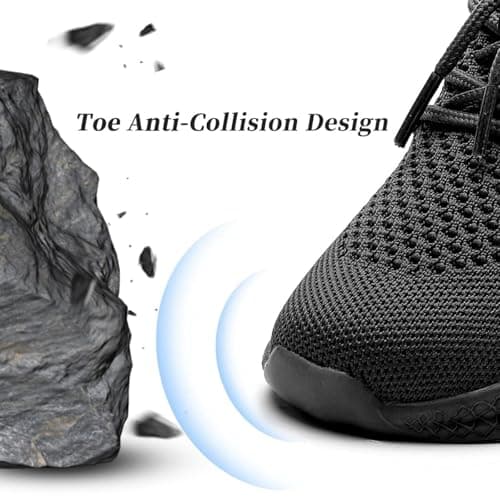AZSDXS Boy’s & Girl's Trainers Slip-On Kids Trainers Outdoor Sports Kids Shoes Running Tennis Sneakers Non Slip Athletic Shoes PE Trainers A Black — view 3