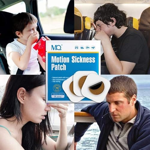 MQ Motion Sickness Patch for Car and Boat Rides, Cruise and Airplane Trips - for Nausea, Dizziness & Vomiting from Seasickness, Fast Acting and No Side Effects (14 Count) — view 4
