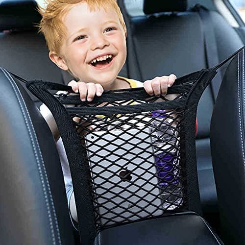 Adjustable 3-Layer Car Mesh Organiser for Storage Between Front Seats — view 6