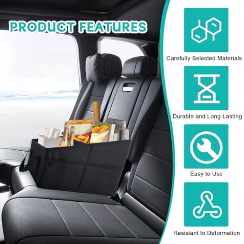 VBGURR Car Seat Organiser for Front and Rear Seat with Storage Pockets,Multi-Functional Back Seat and Car Boot Organiser for Kids,Portable Vehicle Storage to Organise Toys, Snacks & Travel Essentials — view 5