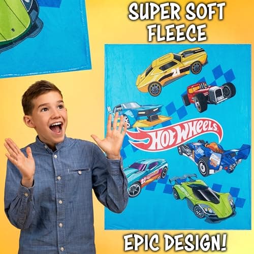Get Trend Hot Wheels Fleece Blanket 130x150cm, Soft & Cosy Throw Blankets — view 4