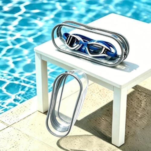 Jvjggag Swim Goggle Case Zipper Clear Portable Protective Breathable Bag — view 3