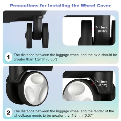 flintronic Luggage Wheel Protector, 8PCS Silicone Suitcase Wheel Covers, Reduce Noise Luggage Wheels Sleeve, Anti Scratch Luggage Wheel Protector for Most Suitcases — view 5