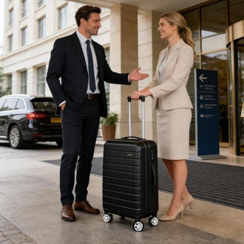 Luggage Wheels Replacement - 2 Piece Quiet Smooth Spinner Set, Heavy Duty Detachable Trolley Caster, Universal 360 Degree Swivel Repair Kit | For Travel Bag Suitcase Duffle Business Vacation — view 2