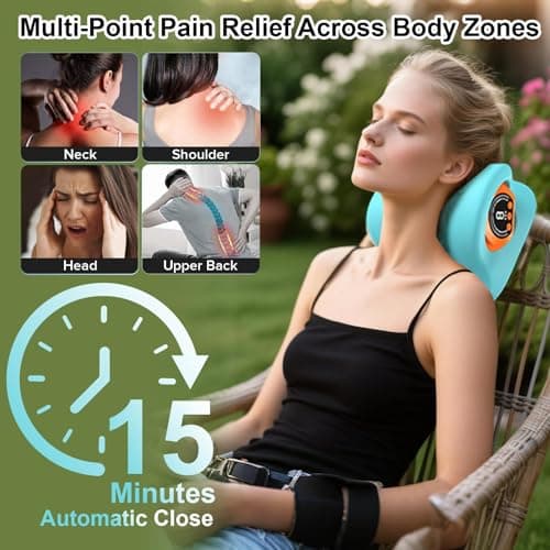 Electric 4-in-1 EMS Neck Massager with Heat, 3 Modes, 6 Intensities — view 6