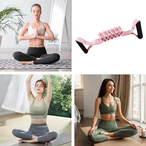 Workout Band Set, 8-Level Portable Resistance Bands, Rubber and Nylon Fitness Gear for Family, Gym Enthusiasts, Outdoor Training, Yoga, Pilates, Travel Workouts — view 5