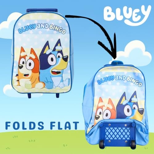 Bluey Children’s Luggage Suitcase - Foldable Trolley Bag 42 x 29cm 2 Wheels Extendable Handle - Travel Bag with Wheels — view 4