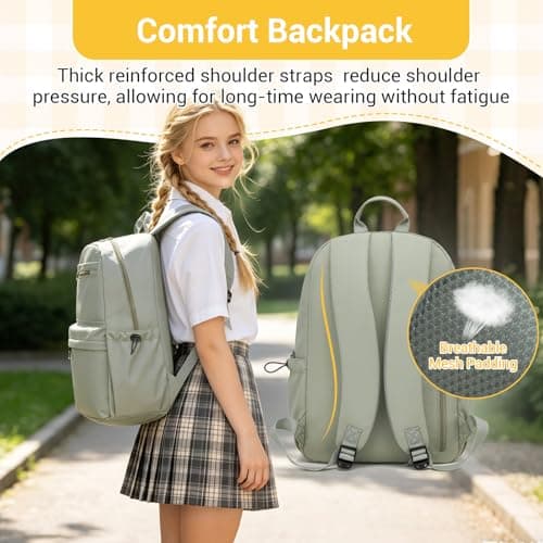 Kono School Backpack Womens, School Bags for Girls, Lightweight Rucksack — view 4