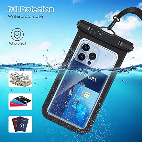 KP TECHNOLOGY Waterproof Phone Pouch for Samsung Galaxy S7 / S7 Edge / S6 / S6 Edge / S5 Neo Mini / A10 A10s / A03 Core / J7 Prime / J6 J6 Plus / J5 / J4 Plus / J4 J3 J2 J1 S4 S3 S2 & upto 7" (BLUE) — view 2