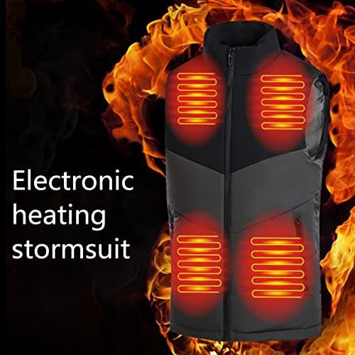 Cycling Jacket with USB Port for Men Women Outdoor Winter Thermal Insulated Windproof Breathable Reflective Lightweight Packable Sweat-Wicking Base Layer (Grey, L) — view 5