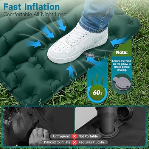 Camping Sleeping Pad Self Inflating 9.5CM Thick Sleeping Mattress Single — view 5