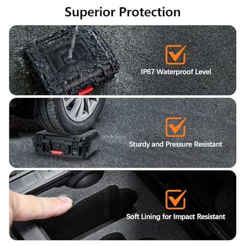 AMAZEAR Hard Case for Insta360 X6 X5 X4 Air Accessories, Black — view 5