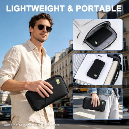 FitDA Passport Holder Travel Wallet, Large Capacity Document Holder — view 6