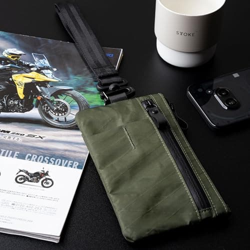 ALPAKA Zip Clutch, Men's Zipper Wallet with Card Slot for Travel, Green — view 6