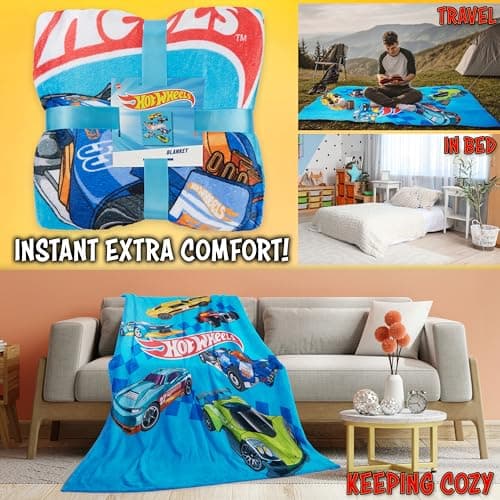 Get Trend Hot Wheels Fleece Blanket 130x150cm, Soft & Cosy Throw Blankets — view 3