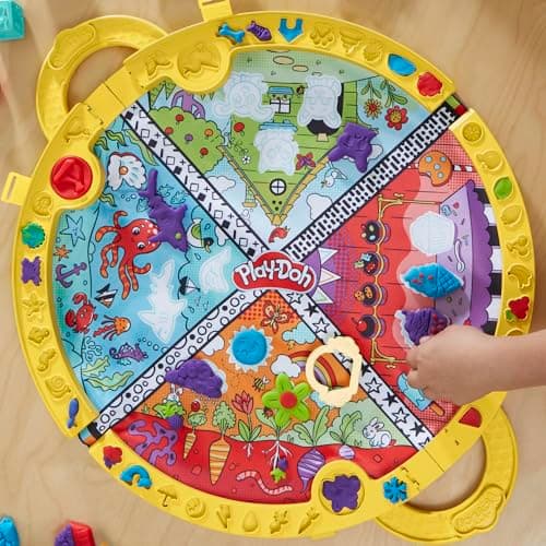 Play-Doh Fold and Go Playmat Starter Playset for Toddlers, Non-Toxic Modelling Compound Set, Creative Toys for 3+ Year Old Kids — view 2