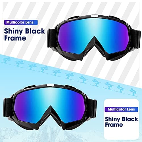 EasYoung Adult Ski Goggles, 2-Pack Snowboard Goggles for Youth, Teens, Men & Women, Wide View Snowmobile Goggles — view 2
