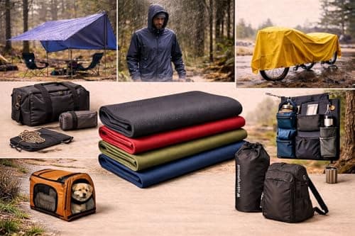 Fabrics-City Petrol-Melange Nylon Water-Repellent, Cordura Lightweight, 200 g/m², Ideal for Outdoor, Backpack, Tent, Hiking, Camping, Adventure, Durable, Weatherproof, Versatile Fabric, 160 x 100 cm — view 5