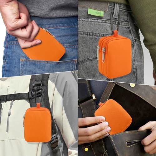 JINSI Mini Pouch Coin Purse Small Organizer Bag (Orange) — view 4