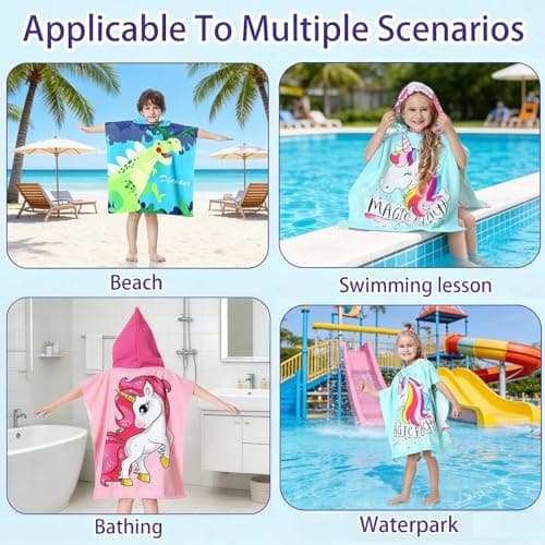 NIFTYY Kids Beach Towel – Super Soft & Quick Dry Children’s Sandproof Towel, Lightweight Highly Absorbent for Pool, Swimming, Bath, Travel, Ideal for Toddlers, Boys & Girls (Unicorn Pink) — view 5