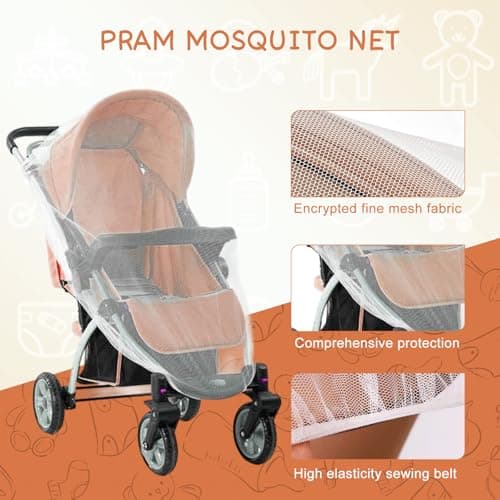 TAGMEIU Baby Mosquito Net for Pram, Portable Universal Pram Net Cover — view 2