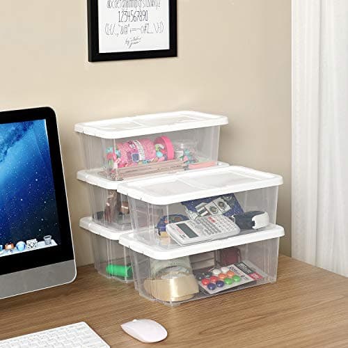 SONGMICS Shoe Boxes with Lids, Set of 12, Stackable Shoe Organiser — view 3
