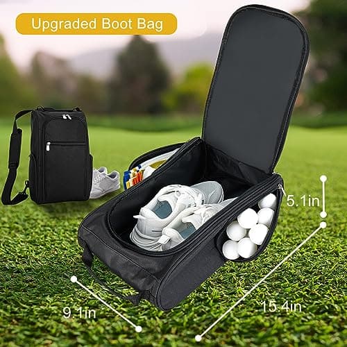 Upgrade Football Boot Bag, Premium Golf Shoe Bag Adjustable Shoulder Straps — view 2