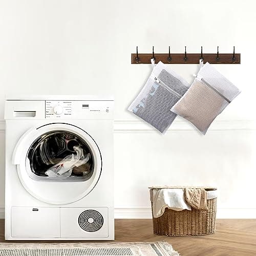 3 x Honeycomb Lingerie Bags with Hanging Loop, Mesh Laundry Bags, Delicate Wash Bags, Fine Laundry Bags for Underwear, Bras, Socks, Baby Clothes, Masks (30 x 23 x 0.1cm) — view 3