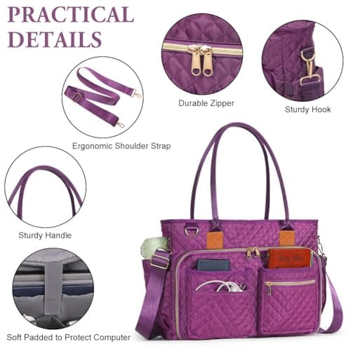 APXEL Laptop Bag Briefcase for Women Large Laptop, 15.6 inch Teacher Bag — view 4