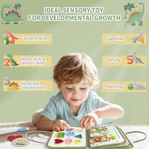 Busy Board, Busy Book for Toddlers, Montessori Toys, Toddler Travel Toys — view 3