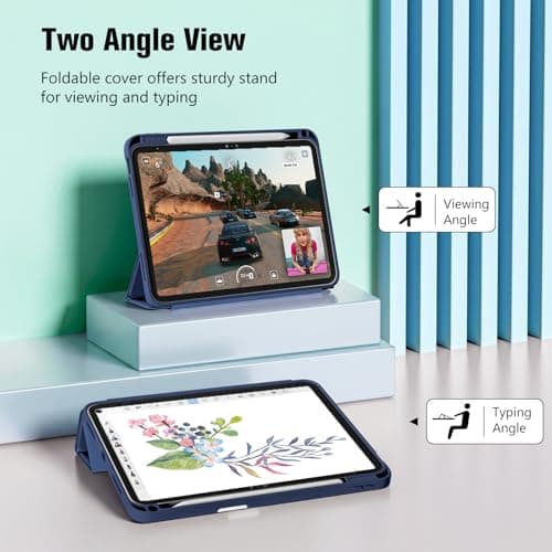 ProCase Smart Case+Screen Protector for iPad (A16) 11/10th Gen, Navy — view 5
