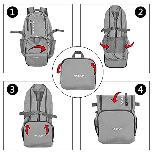 MAXTOP 40L Backpack Ultra Lightweight Packable Foldable Rucksack Water Resistent For Men Women Kids Outdoor Camping Hiking Travel Daypack Handy Durable Gifts For Men Women — view 6