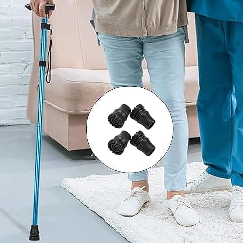 4-Pcs Durable 19 mm Non-Slip Rubber Tips for Walking Sticks - Enhanced Safety & Stability for Seniors — view 5