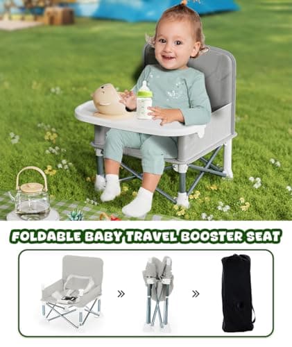 Cartlant Foldable Baby Camping High Chair Portable Travel Toddler Seat — view 3