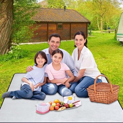 Aluminum Foil Camping Mat, 200x200cm Insulating Waterproof Thermal Foam Sleeping Mat, Foldable Tent Blanket For Outdoor Camping Hiking Picnic — view 3