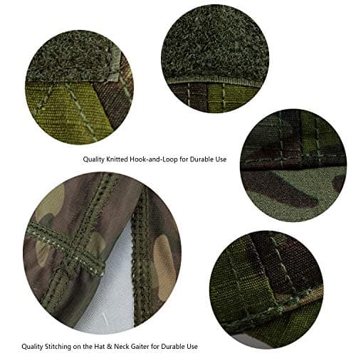 ehsbuy Baseball Caps for Men with Cooling Neck Gaiter Face Scarf Army Tactical Military Hat Neck Tube Snoods for Hiking Hunting Camping Fishing Outdoor Sports Camouflage — view 6