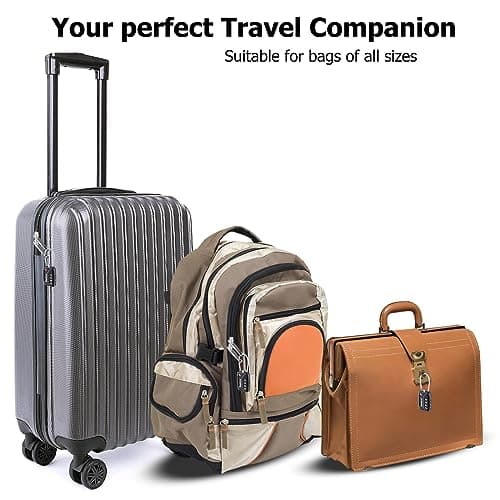 SharkByte TSA Approved Suitcase Locks - 4-Dial Security Travel Combination Padlock, Flexible Cable Wire Travel Lock for Suitcases, Luggage Locks, Travel Bag Gym Locker Small PadLock with code (2 Pack) — view 6
