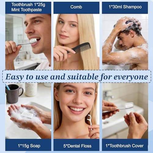 Lomgwumy Hygiene Kit, Personal Hygiene Kit Comes with Individually Packaged Items. Travel Toothbrush Kit Suitable for Travel, Hotels, Camping, and Home Use (10-Pack) — view 3